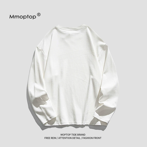 MMOPTOP Демисезонный белый цветной свитшот для влюбленных, приятный телу лонгслив, оверсайз