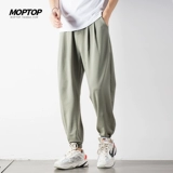 Летние трикотажные спортивные трендовые штаны для отдыха, оверсайз, в корейском стиле