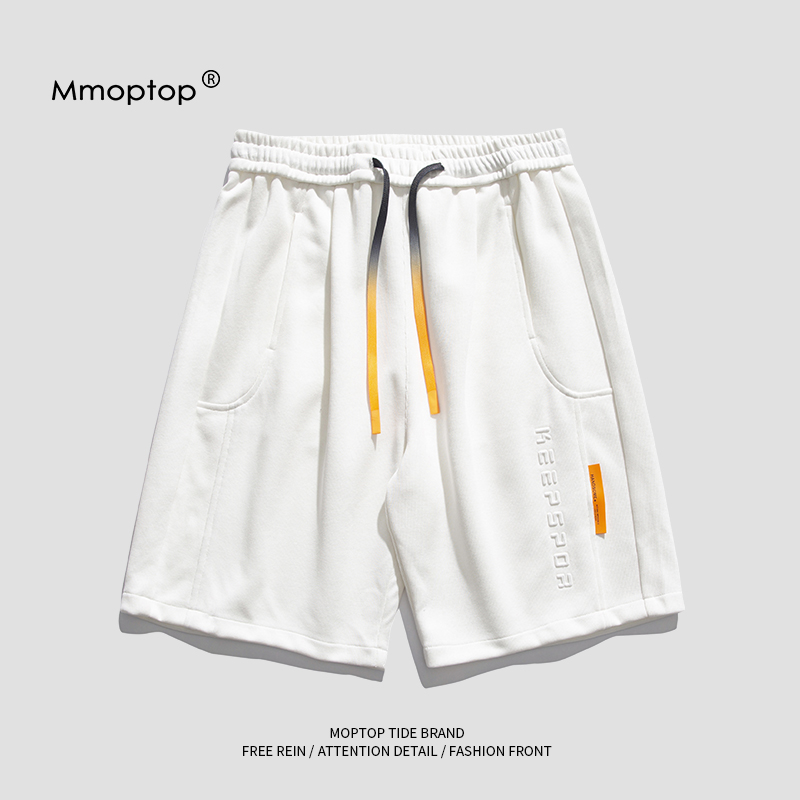MMOPTOP summer solid color sports shorts men's Tide brand street loose casual straight tube Joker couple five-point pants