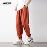 Летние трикотажные спортивные трендовые штаны для отдыха, оверсайз, в корейском стиле