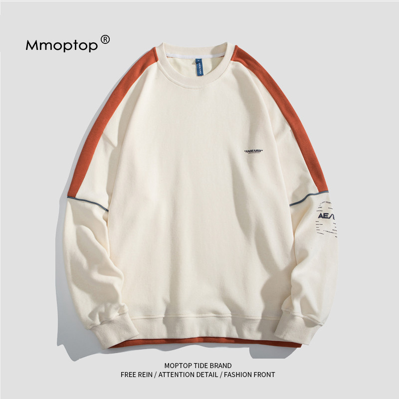 Mmoptop Tide brand round neck sweater men's autumn national tide spring and autumn couple clothes long sleeve T-shirt autumn winter coat