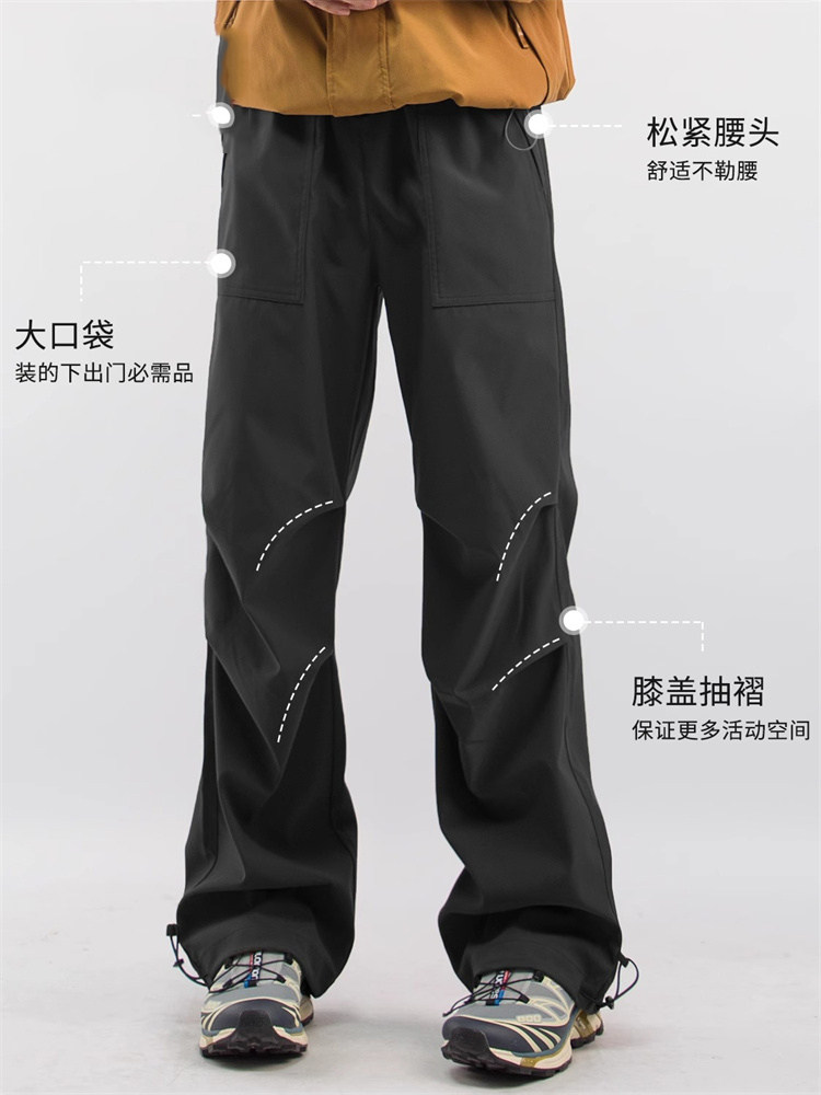 Mmoptop Outdoor Softshell Pants for Men and Women, Autumn and Winter Paratrooper Hiking and Trekking Water-Repellent Fleece-Lined Cargo Pants