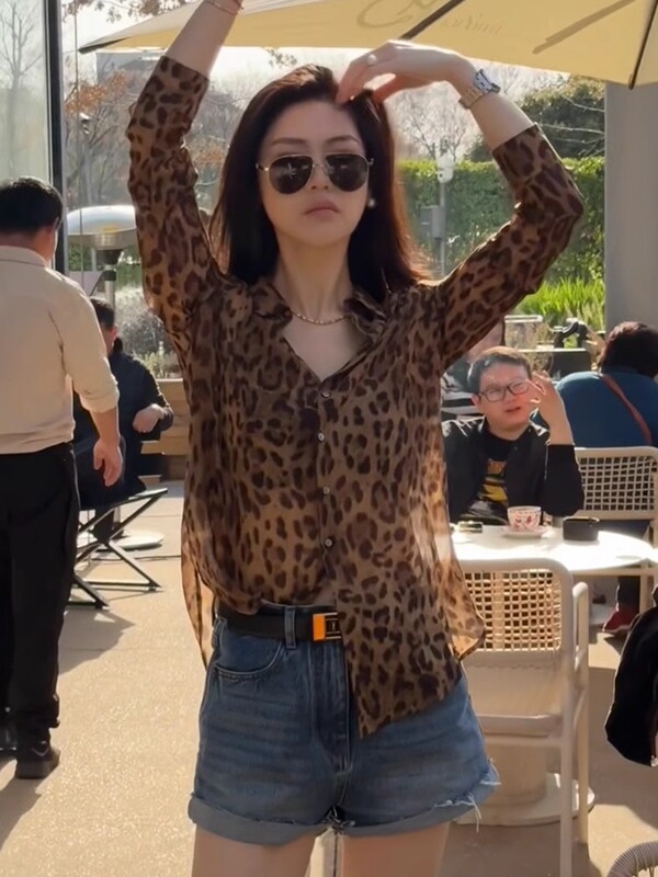 European-Style Leopard Print Sun Protection Shirt for Women, Summer 2026 New Popular Design, Niche Fashion, Elegant Shirt Jacket European-Style Leopard Print Sun Protection Shirt for Women, Summer 2026 New Popular Design, Niche Fashion, Elegant Shirt Jacket