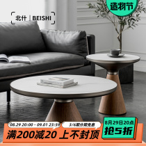 Nordic Light Lavish Rockboard Tea Table Modern Minima Sofa Edge A Few Home Living Room Roundtable Combined Solid Wood Round Corner a few