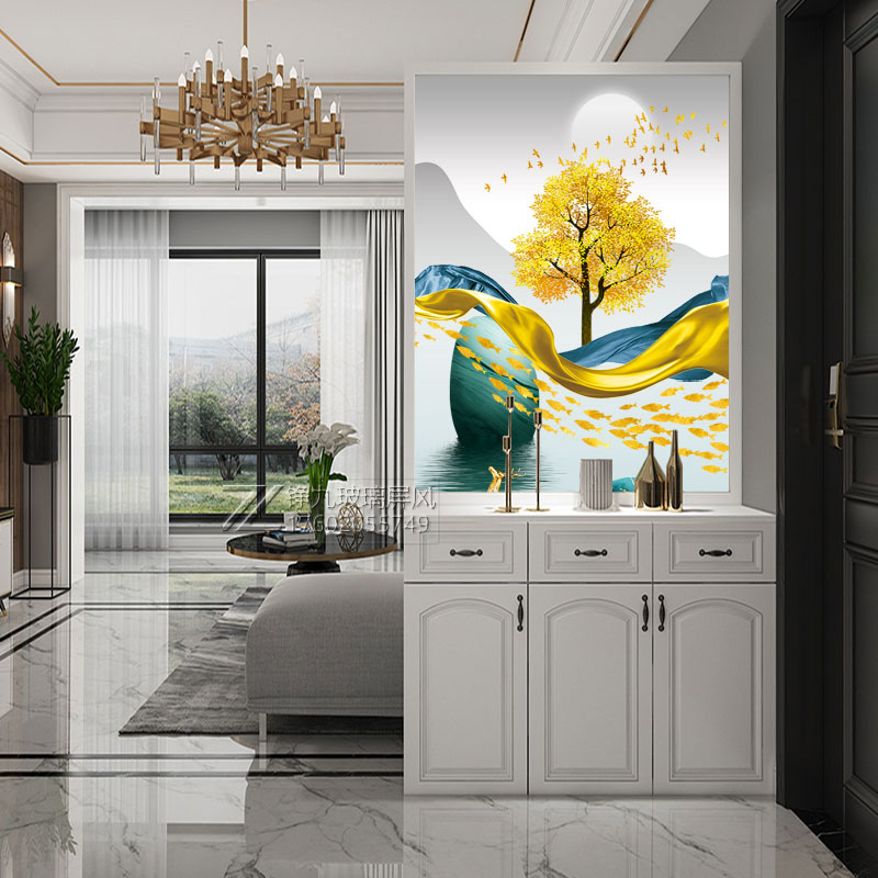 Custom Xuan Cabinet Glass Screen Partition Living Room Decoration Home Shoe Cabinet Incorporated Light Lavish Simplicity About Modern Day