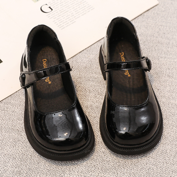 Girls' Black Leather Shoes, Genuine Leather Princess Shoes, 2026 Spring and Autumn Children's Single Shoes, British Style Performance Shoes for Girls, — 3