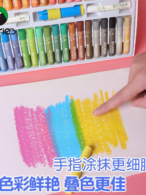 Marley Brand 48-Color Heavy Oil Pastels, 24-Color DIY Painting Birthday Set for Kindergarten Children and Primary School Students, Professional Use, Safe and Non-Toxic, 36-Color, 48-Color Crayons, White Ultra-Soft Sticks, Ultra-Soft Complete Set