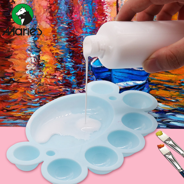 Marley Acrylic Paint Special Blending Liquid Acrylic Thinner Oil Fluid Painting Material Medium Waterproof Hand-Painted Textile Acrylic Paint Painting Clothes Shoes Painting Bright Color Transparent Dilution Liquid