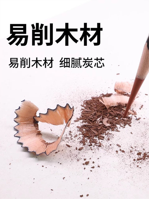 Marley brand professional color charcoal pencils for art students white black red light dark brown brown flesh color gray olive green portrait sketch charcoal pencil hand painting set