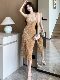 Gold High-End Sequin Suspender Dress for Women, Shiny, Light Luxury, Elegant, Classy Party Evening Dress