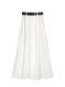 2024 Spring New High-Waisted Slimming White Mid-Length Skirt for Women, Elegant and Versatile A-Line Flared Long Skirt