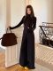 2025 Autumn and Winter New Style Stand-Up Collar Slim-Fit Long-Sleeved Jacket Top and Elegant Loose Wide-Leg Pants Two-Piece Suit for Women