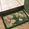 Retro oil painting style bathroom floor mats bathroom water-absorbent quick-drying foot mats household non-slip and dirt-resistant diatom mud floor mats