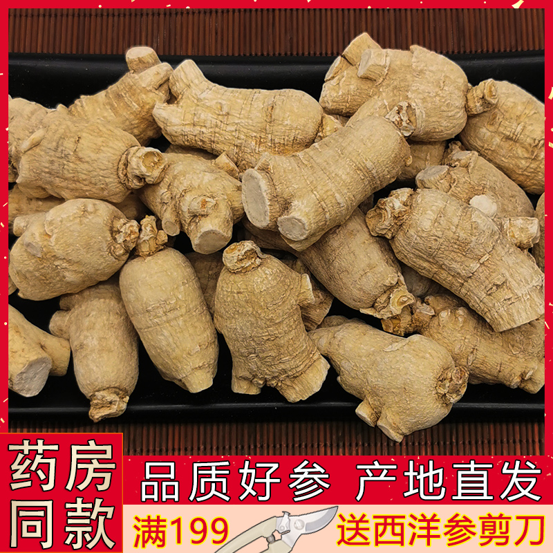 500g Changbai Mountain American Ginseng Whole Root Wholesale Prunary American Ginseng Grain Head Slice Western Three-section Gift Box Powder