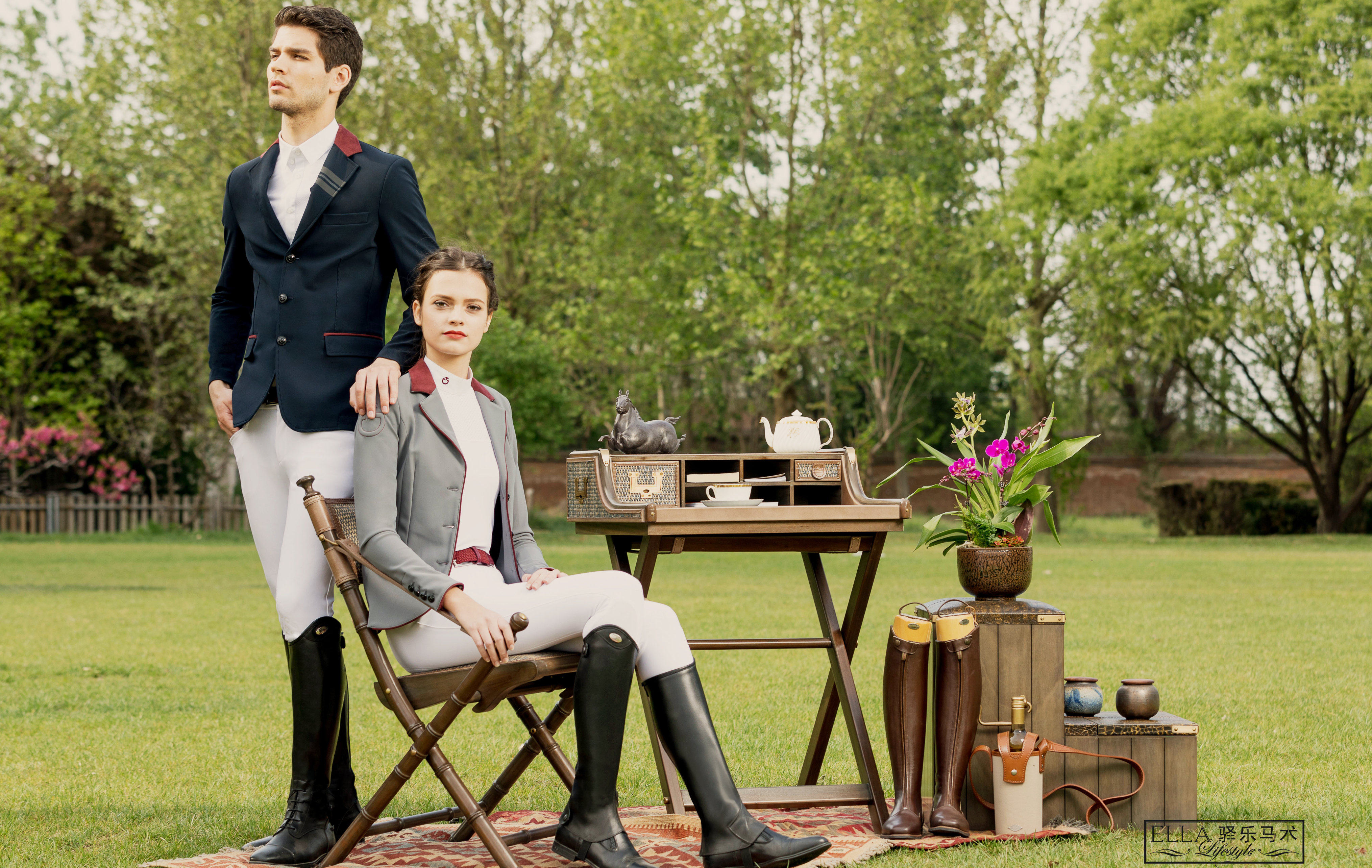 Yi Leequestrian) Italy PARLANTII Double Laced Bull Leather Short Boots Z2-Calfskin Ankle Boots