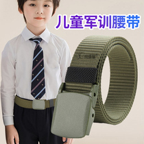 Childrens special belt male student teenager middle school student high school student military training female canvas belt trouser belt plastic buckle