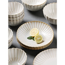 Ink Nordic style ceramic dish set household kiln variable glaze tableware Japanese web celebrity rice bowl plate combination Joan Yuki