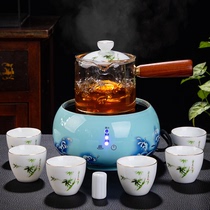 Health care pot electric pottery stove high temperature resistant tea steamer high grade gift kung fu tea set household glass tea steamer