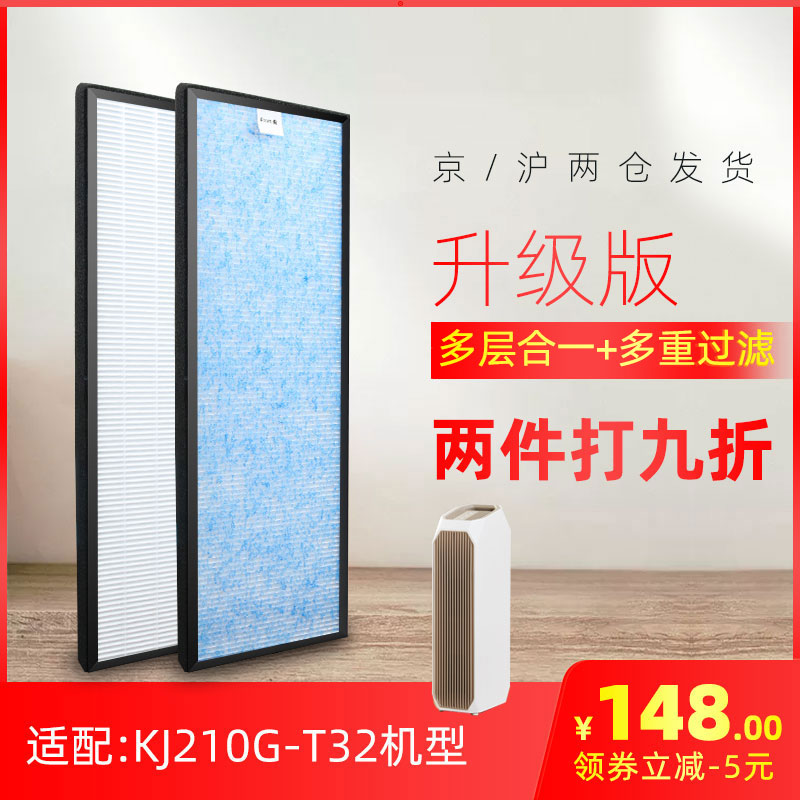 Suitable for Midea air purifier KJ210G-T32 filter PM2 5 dust collection hepa composite filter cotton