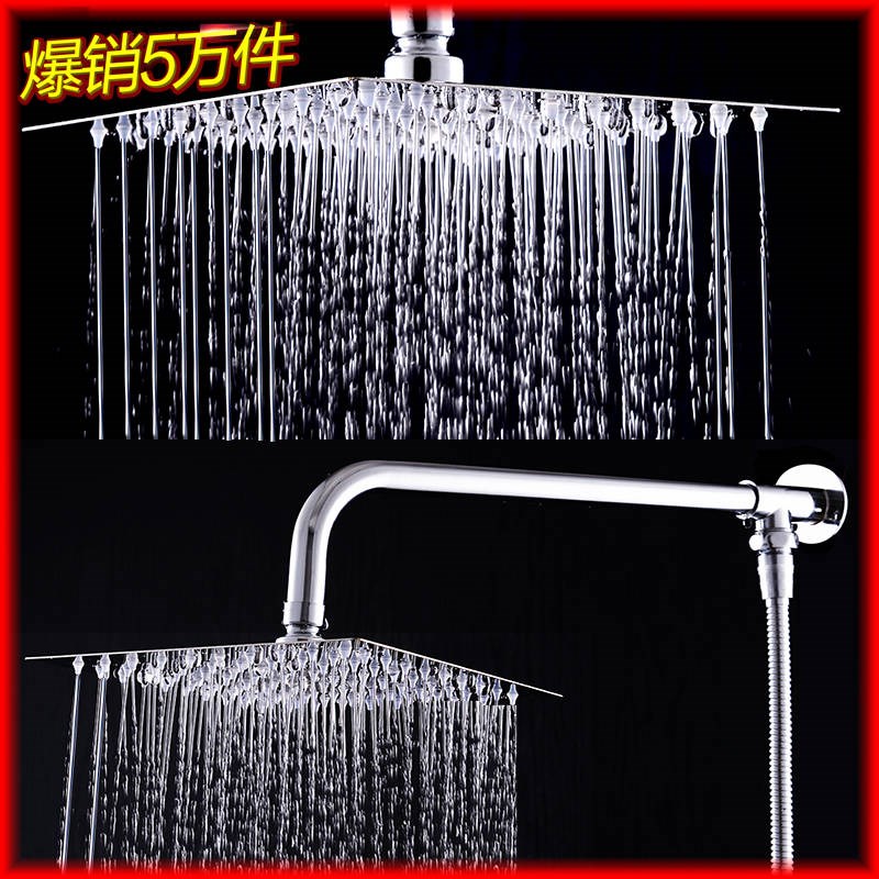Stainless steel shower head pressurized large shower universal water heater accessories with large shower head set accessories