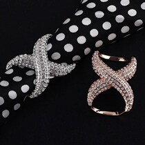 Scarf decorative accessories buckle dual-use multifunctional X silk scarf versatile square scarf buckle T-shirt corner buckle knot