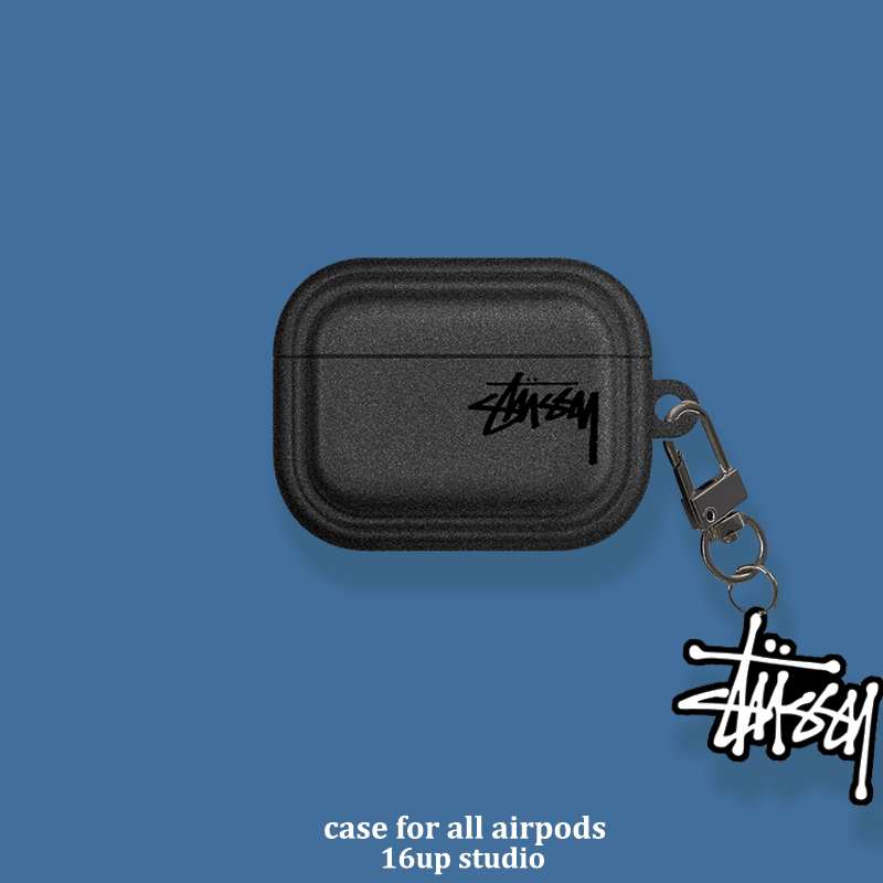 European and American Trendy Brand Stussy Suitable for AirPods 4 Protective Case, High-End Couple Style, Fashionable and Simple Business Style, Personalized Third-Generation Apple Earphone Case, Pro2 Silicone, Dark Gray Matte Soft European and American Trendy Brand Stussy Suitable for AirPods 4 Protective Case, High-End Couple Style, Fashionable and Simple Business Style, Personalized Third-Generation Apple Earphone Case, Pro2 Silicone, Dark Gray Matte Soft