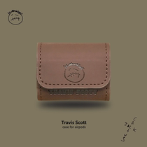 TS Ghost Face Applicable Airpods Protective Sleeve Pro Tide Card Personality Men 2 Generations Apple Bluetooth Headphones Leather Sleeve Soft 3 Brown