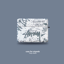 Boomer graffiti applicable airpods protective sleeve pro lovers individuality European and American 2 generations Apple Bluetooth headphones Softshell 3