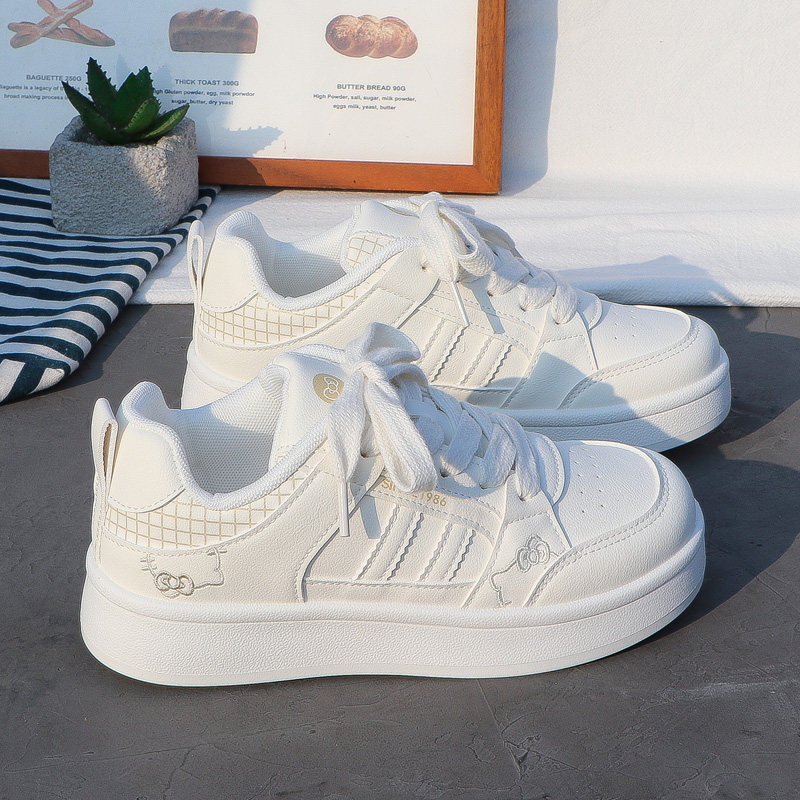 2025 Autumn/Winter New Versatile White Sneakers for Women with Fleece Lining for Warmth ins Trendy Student Casual Sports German Training Shoes