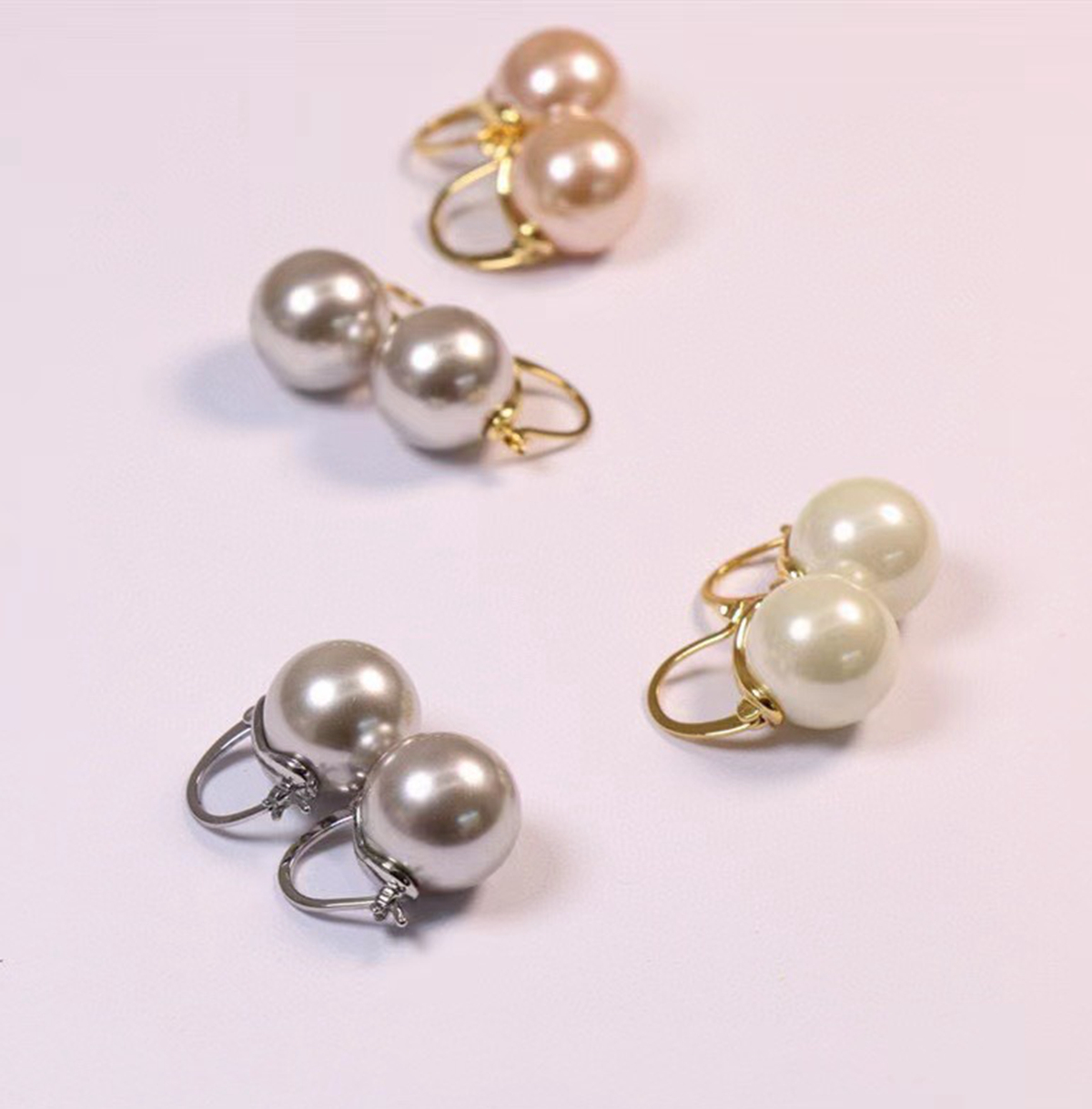 Seconds clear blood loss KS treasures Gen g410 elegant and charming pearl ear accessories Bronze Gilt-Taobao