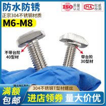 304 stainless steel T-screw European standard T-screw 40 30 profile bolt M6-M8*20 25 50 60