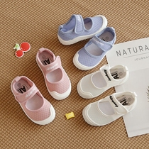 Kindergarten white shoes breathable mesh childrens single shoes Boys and girls baby shoes in childrens spring and summer models