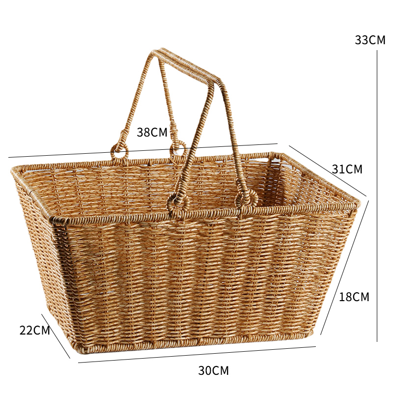 Japanese Rattan Hand Nordic Wind Shopping Basket P Imitation E Weaving Buy Food Basket Picnic Picnic Basket Nets Red S Tiins Water