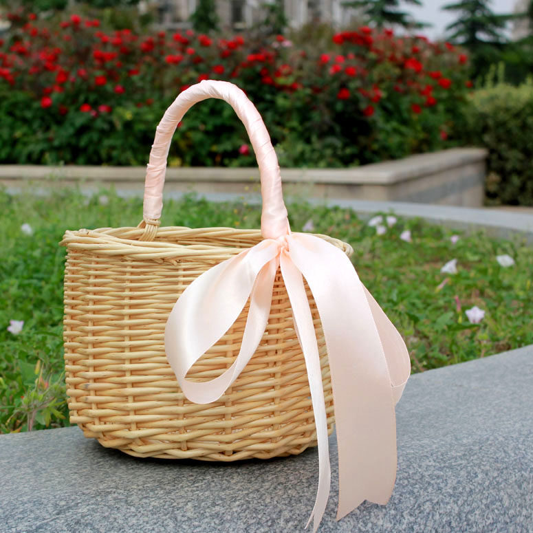 Japanese HandLilly Wedding Basket Full Moon Wine O Dwarf Florist Gift Packaging Gift Box Wedding Gift Basket of the Wedding Gifts basket Gift Basket Knots