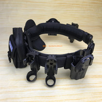 Three-in-one tactical girdle eight-piece set nylon quick pull set patrol outer belt swing stick set flashlight set spray set