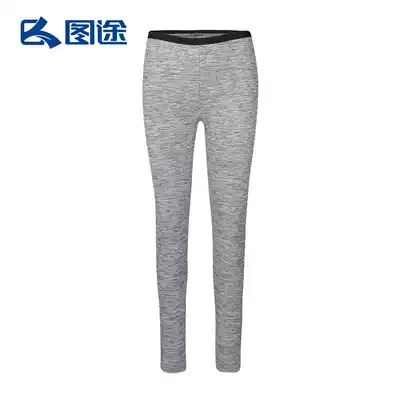 Tutu outdoor autumn and winter Senselead women's trousers basic leggings stretch warm sports running thin velvet pants