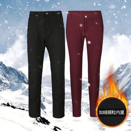 Pictured outdoor autumn and winter Discovery exploring women's soft shell long pants windproof anti-splash water warm hiking climbing pants