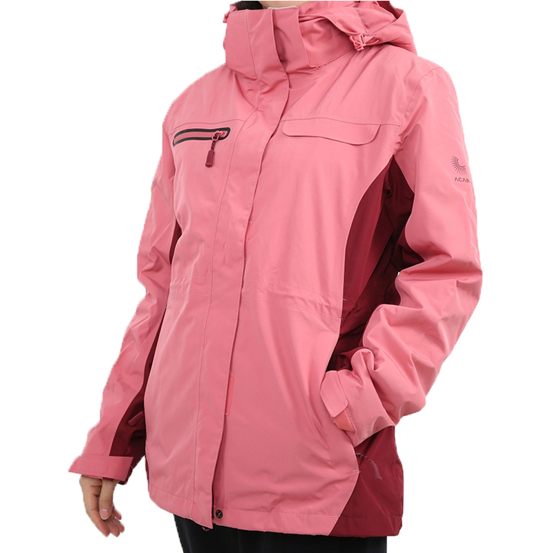 Pictured outdoor ACANU Akhenno Women's style travel sleeve suede jacket suede three-in-one detachable two-piece set