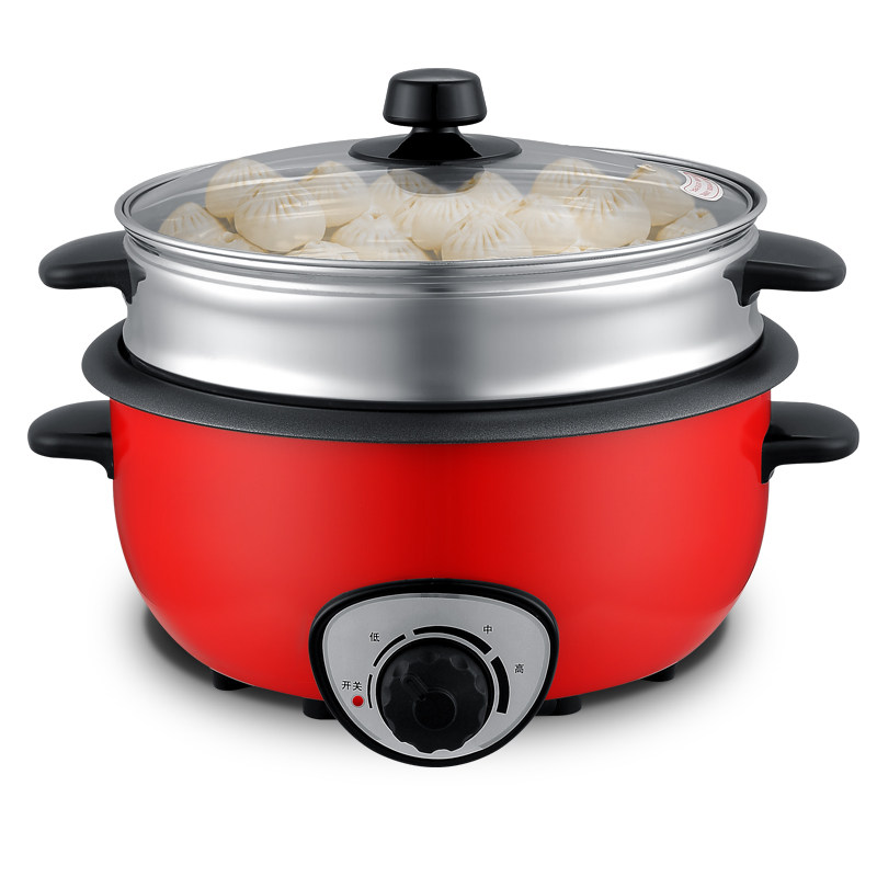 Hot pot home electric hot pot 3L5L twopiece multifunctional nonstick electric heat cooker