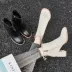 Giày bốt Martin giày bốt ngắn của phụ nữ 2020 giày đơn mới giày cao gót phong cách mùa xuân và mùa thu cộng với giày nhung tuyết giày bông giày cao gót phụ nữ - Giày cao gót