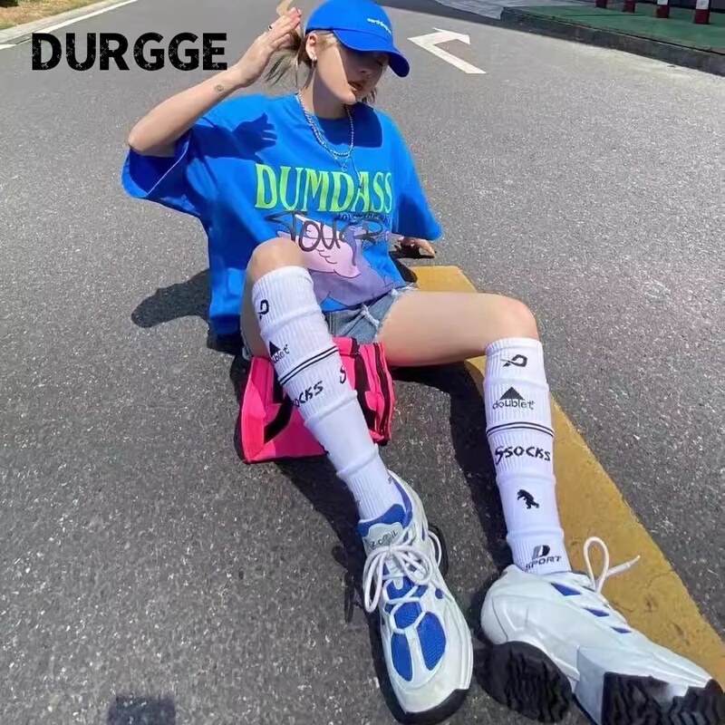 Japanese Durgge Classic Retro Football Style Mid-Calf Socks, Hot Girl Calf Socks, Long Socks, Glove Set for Women