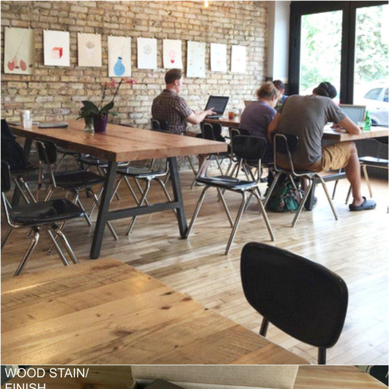 American made old solid wood table loft retro conference table European-style desk iron art log work bench long table-Taobao