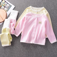 Đồ lót trẻ em cardigan phù hợp với mùa xuân và mùa thu cotton trẻ em eo cao thiết kế quần áo mùa thu bé trai và bé gái phục vụ nhà đồ ngủ - Quần áo lót shop quan ao baby