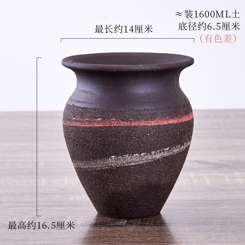 Fleshy flower pot hand POTS coarse pottery breathable plant POTS contracted wholesale ceramic purple sand flowerpot POTS