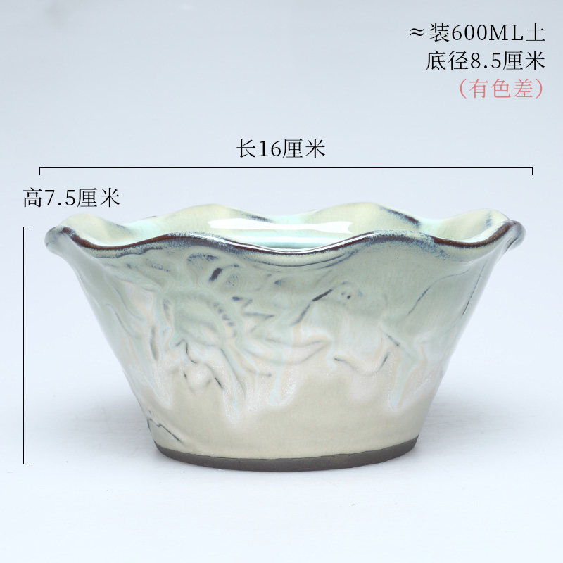 Large plant pot is more meat flowerpot more coarse pottery creative Large - diameter platter ceramic green the plants