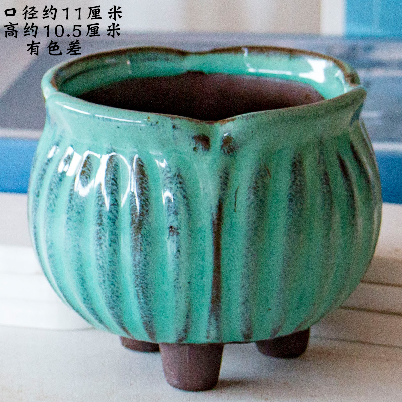 Meaty plant flower pot is more than meat flowerpot coarse pottery ceramic contracted breathable large character of the creative small green the plants