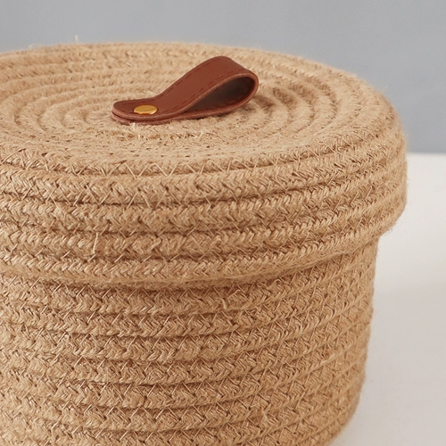 Японская плетеная настольная коробка для хранения, система хранения, ткань, корзина для хранения