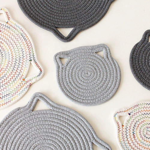 Подушка для еды тканые подставки Дом может повесить хлопковое проволочное пилочное столовое наборы