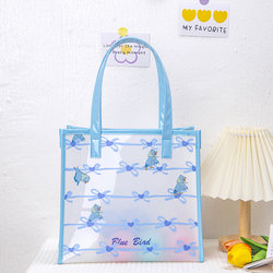 Bluebird bow large capacity transparent environmentally friendly bag high-end children's birthday gift bag companion gift packaging bag