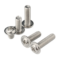 Nickel plated cross round head with screws Pan head with medium bolt screws with screws